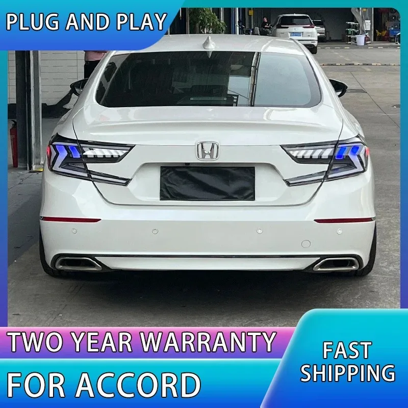 ไฟท้ายรถยนต์ LED สำหรับ Honda Accord 10 ปี 2018-2021 ไฟท้าย + ไฟเบรก + ไฟถอย + ไฟเลี้ยวแบบไดนามิก