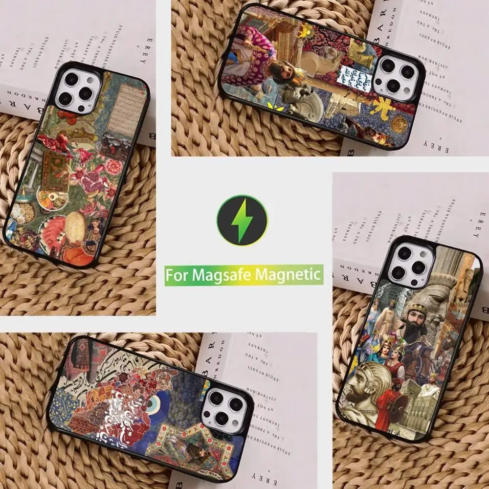 

I-Iran History Art Shah Case For iPhone 16,15,14,17,13,12,11,Pro,Max,Plus,Mini, Magsafe,Magnetic Wireless Charging Case