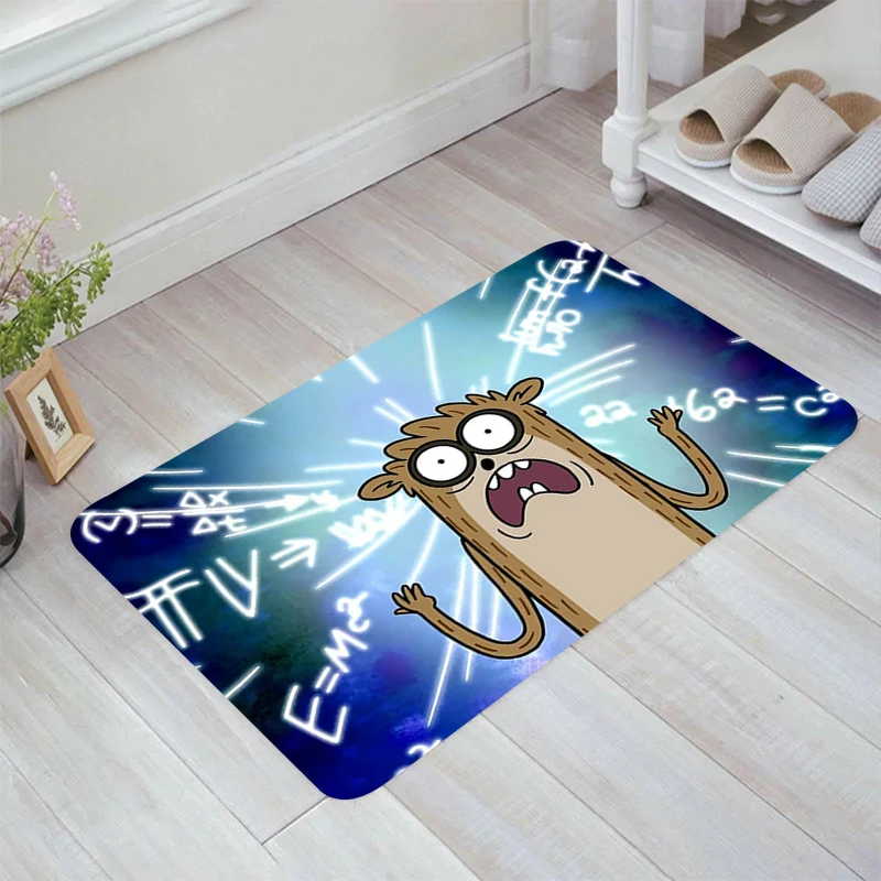 Rigby R-Regular Cartoon S-Show Floor Mat Kitchen Rug Room Mats Rugs Doormat Entrance Door Carpets Home Balcony Foot Carpet Bath