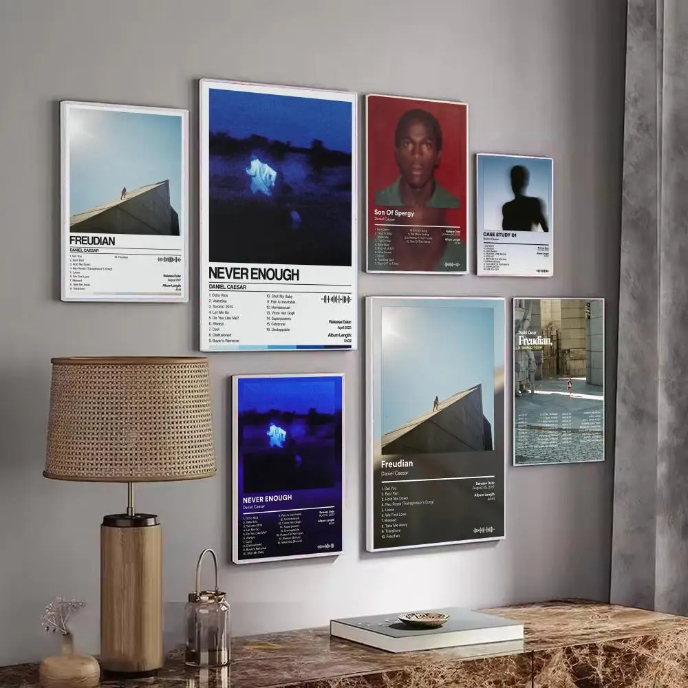 Pop Singer Music Album D-Daniel Caesar Poster Decorative Wall Art Stickers Mural Photo Print for Home Living Room Hallway Decor
