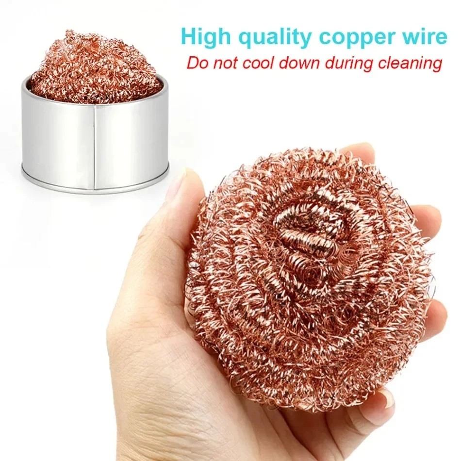 Coppered Wire Cleaning Ball Iron Nibs Soldering Waste Absorption Iron Nib Cleaner De-Soldering Steel Wire Ball