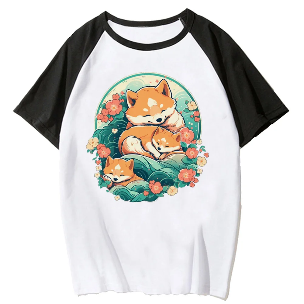 Shiba Inu Tee women streetwear summer t shirt female 2000s funny graphic clothes