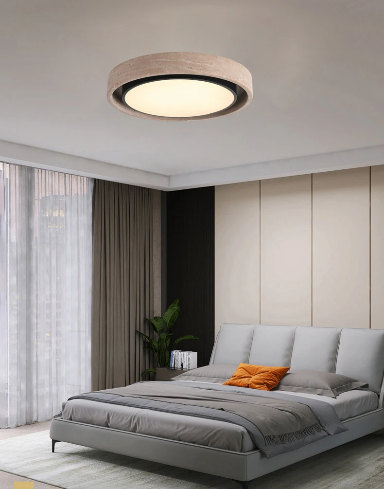 Minimalist Natural Stone LED Ceiling Light 40 50CM