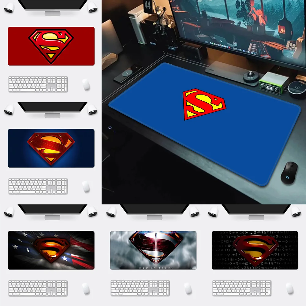 

BEAST KINGDOM DC S-Superman Mousepad HD Printing Computer Gamers Locking Edge Non-slip Mouse Pad XXL90x40cm Keyboard PC Desk Pad