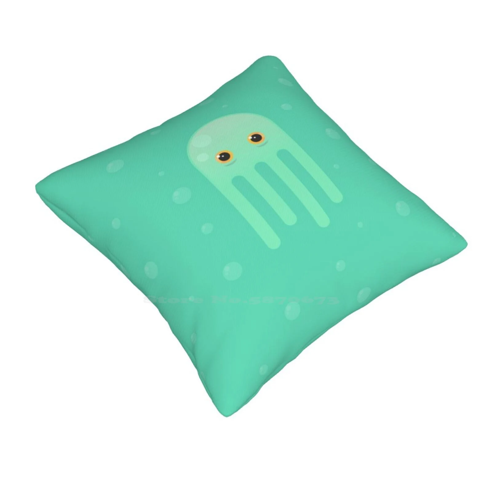 Lime Jellyfish Home Sofa Car Cushion Cover Pillowcase Jellyfish Jelly Fish Animals Ocean Beach Party Dessert Sweets Cute Kawaii