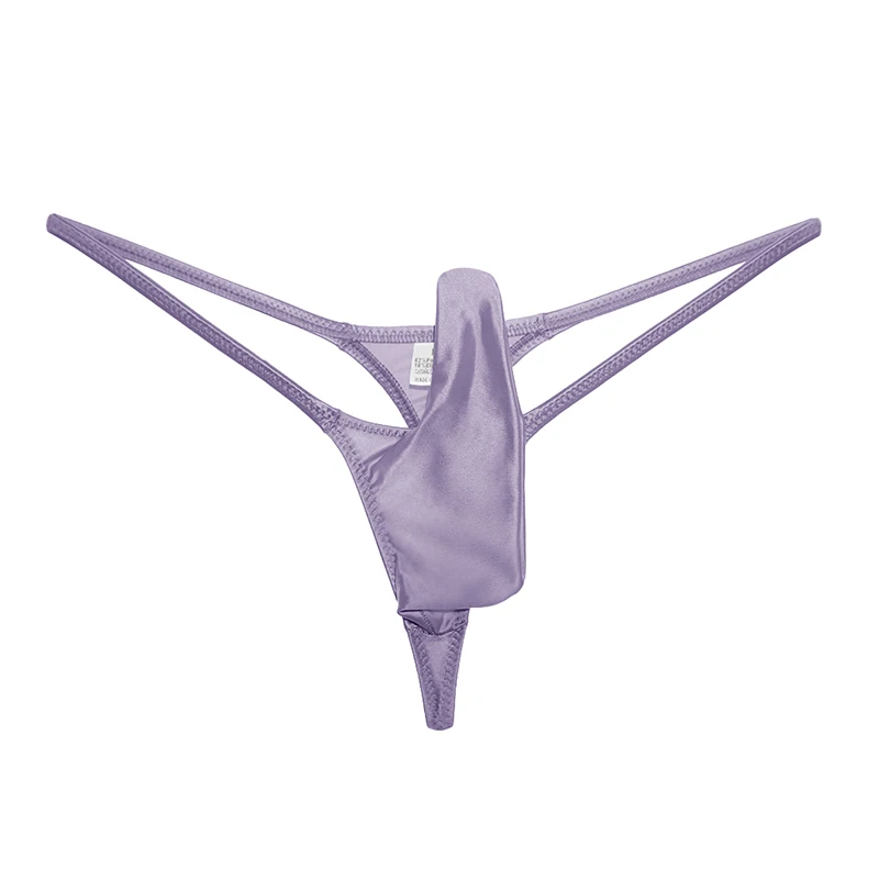 Sexy T-back Ultra-thin Solid New Hot Mens G Strings Thongs Men Penis Men's glossy thong Bikini Pouch Panties Men Underwear image 5