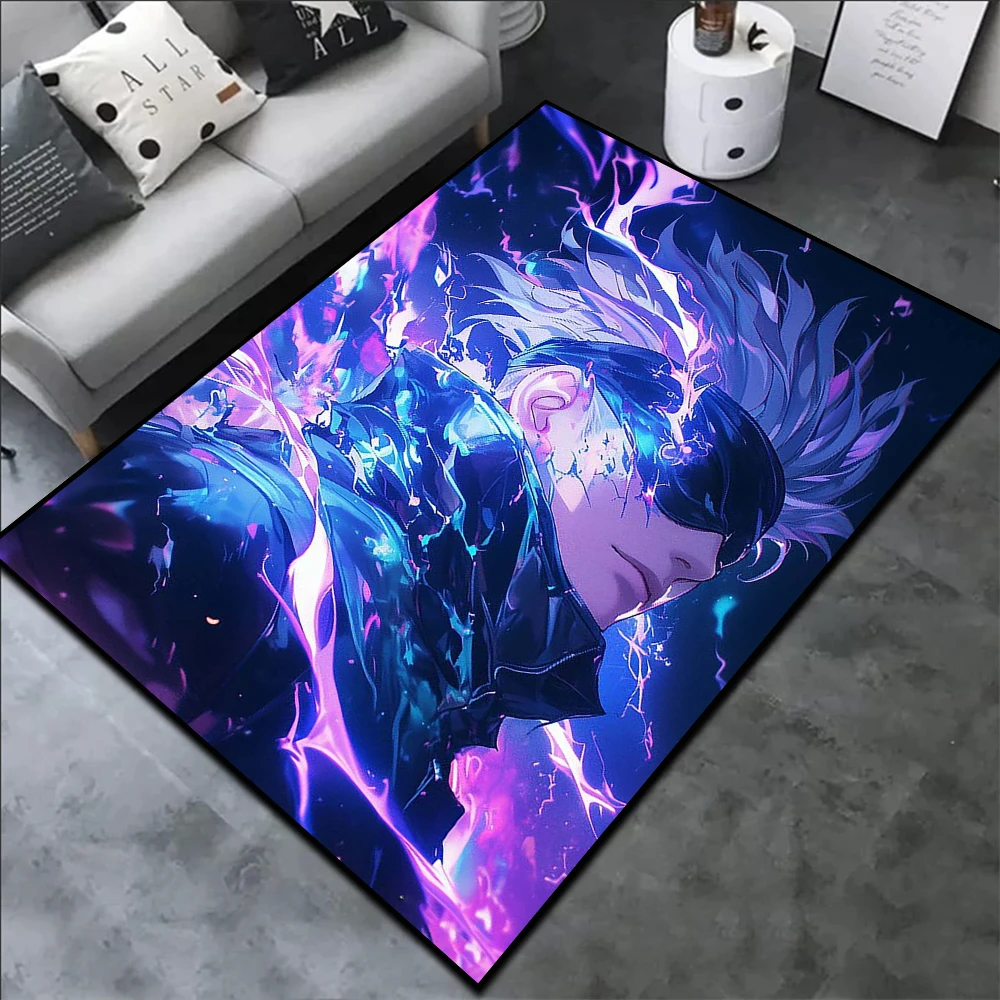 Area Rug Anime Jujutsu Kaisen Gojo Sukuna Kento Yuji Nobara Megumi Room Art Printed Handmade Carpet for Home Decor