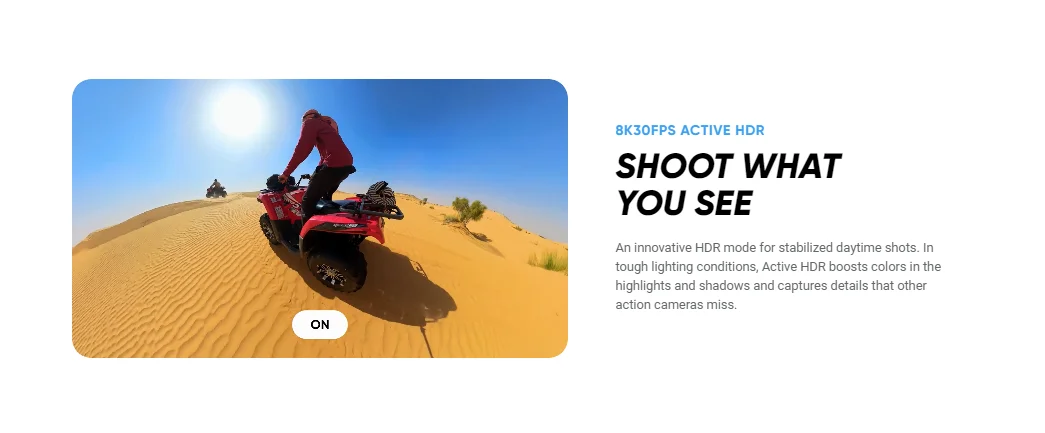 Insta360 X4 Air 360-Grad-Actionkamera 8K30FPS HDR-Video 165G Ultraleichte Taschenkamera FlowState-Stabilisierung 15M wasserdicht für Vlog, Motorrad, Outdoor-Sportaufnahmen Insta360 – Detail 9