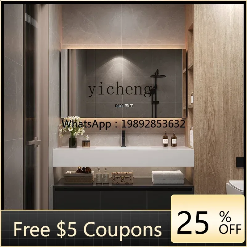 

XX Slate Seamless Hand Washbasin Bathroom Cabinet Combination Toilet Bathroom Basin