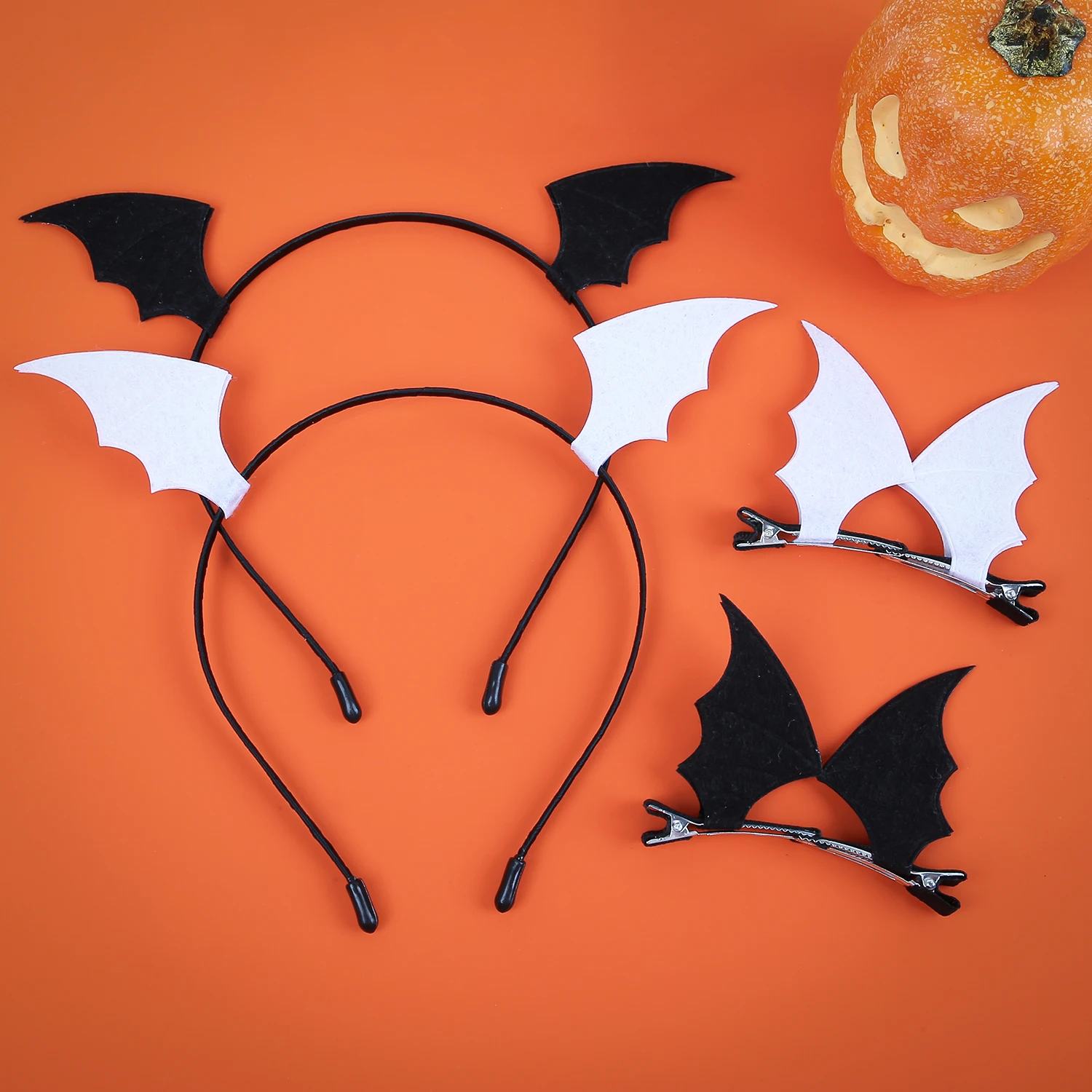 3PCS Fashion Halloween Headbands Pumpkin Devil Hair Clips Girls Festival Party Cosplay Hairband Kids Children Hair Accessories