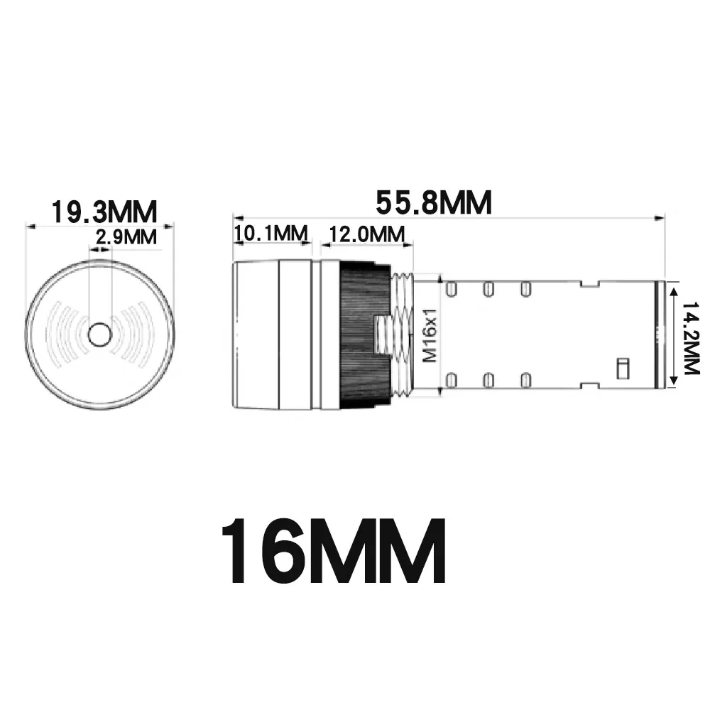 ไฟแจ้งเตือนออดเตือนไฟ16มม. สีเหลืองสีแดงสีเขียวติดตั้งแผงไฟเตือน12V 220V 24V