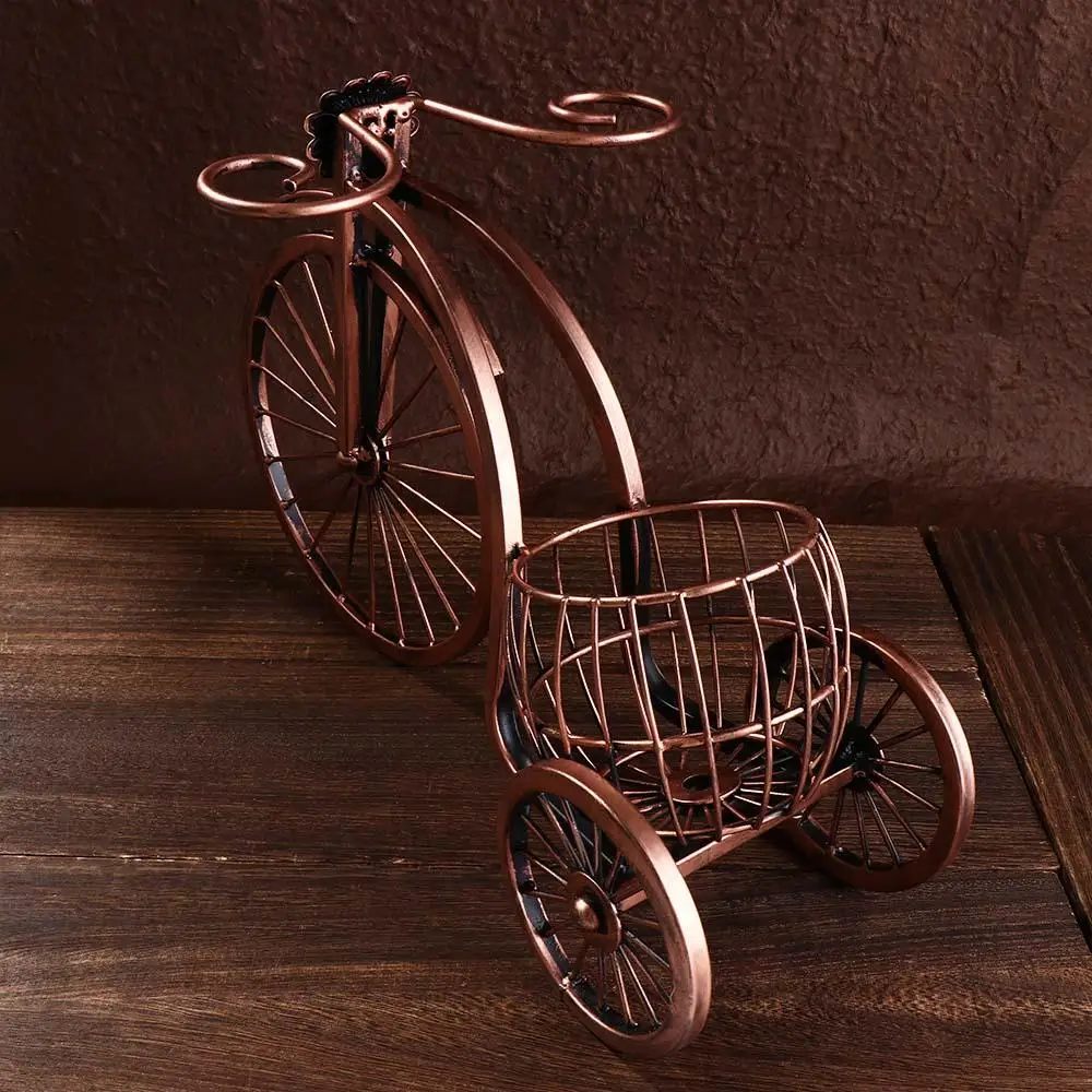 Home Decoration Tricycle Shape Decorative European Style Wine Bottle Holder Wine Display Stand Wine Rack Kitchen Organizer