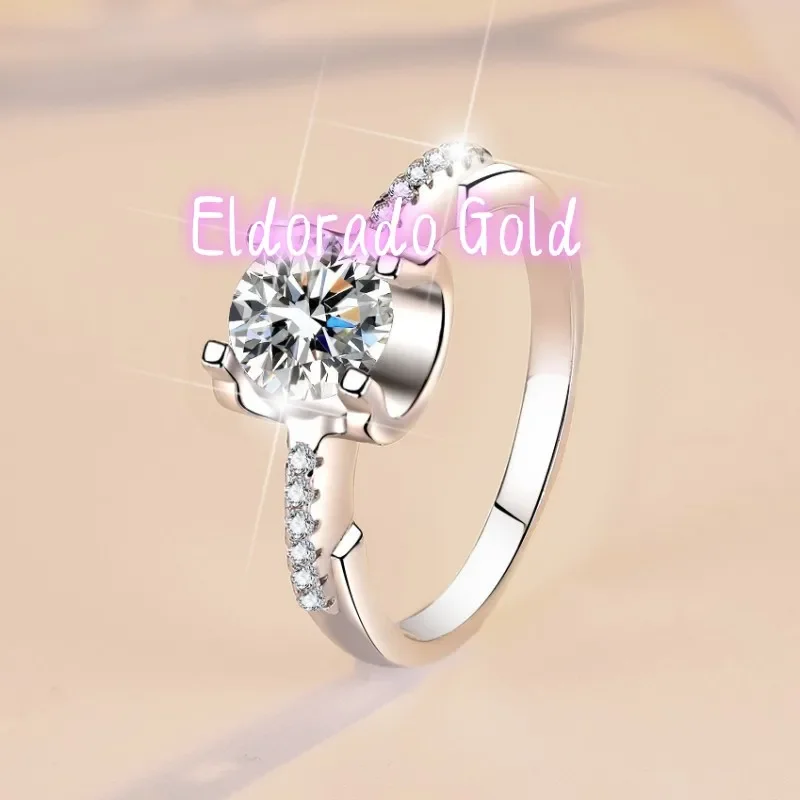 

Кольцо Eldorado Gold Bullhead Fashion для женщин, платина PT950, муассанит 2 карата - изысканный дизайн с камнем, 2 карата сияния