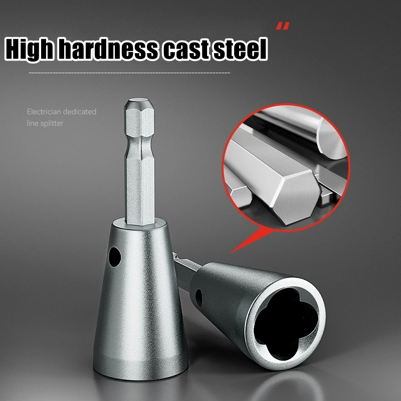 Universal Wire Twisting Tool Electrical Cable Quick Connector Automatic Twisting Wire Stripping Stripper Twister Drill Driver - view 2