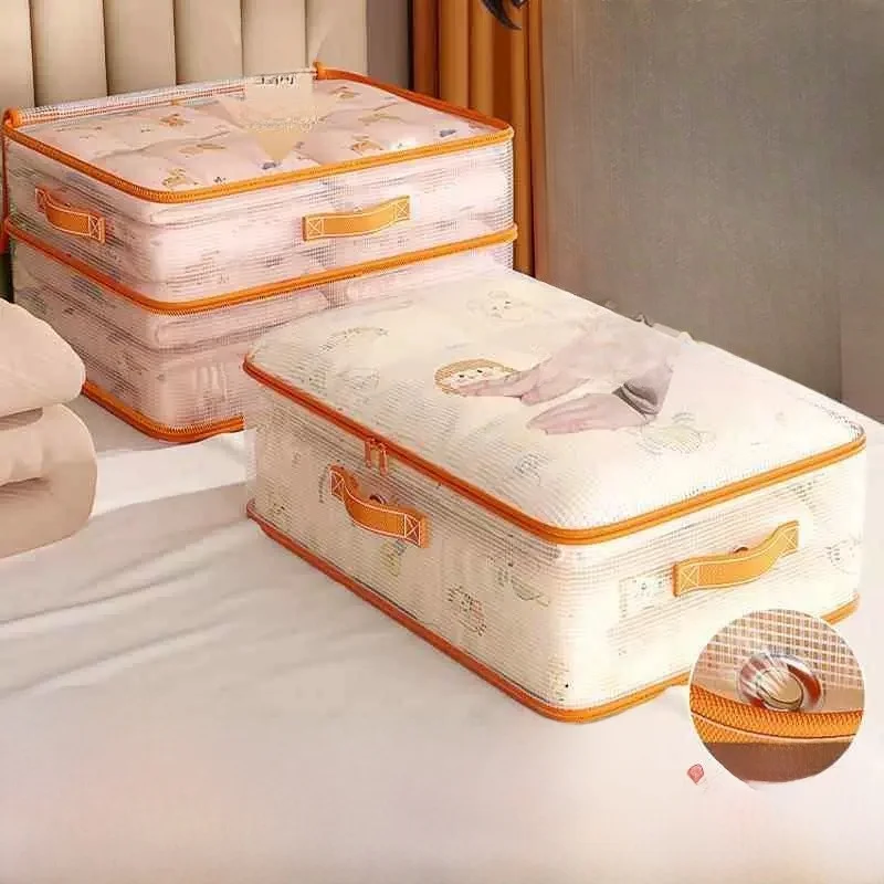 Transparent Storage Bag for Clothes And Quilts Moving Packing Compression Bag Durable Canvas Material for Storing And Organizing