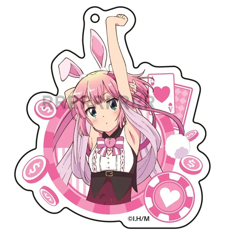 Jogo hinatsuki mikan yoshida youko chiyoda momo lilith chaveiro boneca anime acrílico chaveiro pingente para presente