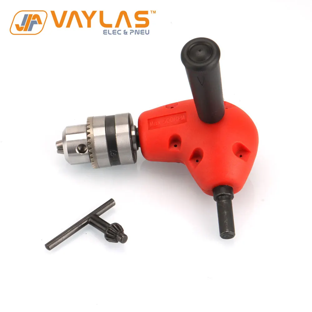 500Rpm Electric Drill Angle Adaptor 90 Degree Angle Drill Attachment with Key Chuck 1.5-10mm