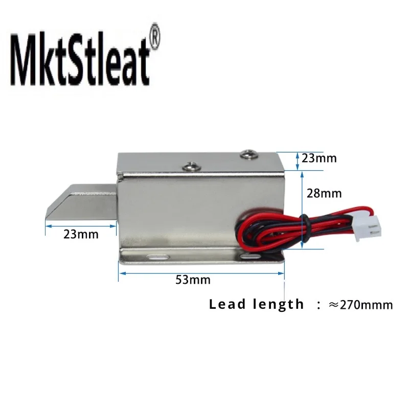 LY03-DC12V/24V Can Be Manually Unlocked Extended Lock Cylinder, Small Latch Type Access Control Electromagnetic Lock