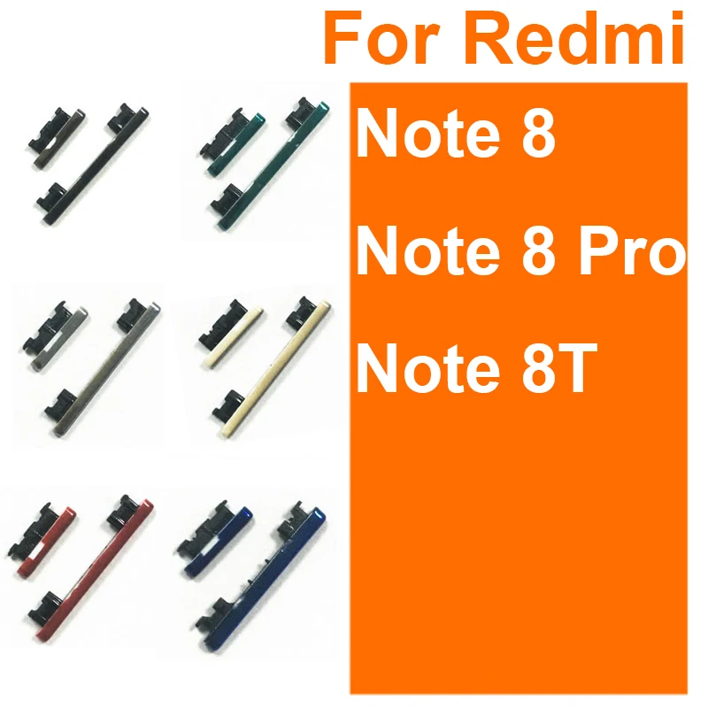 1 Set Power On Off Button + Volume Side Button Key For Xiaomi Redmi Note 8 Note 8T Note 8 Pro Power Button+Volume Side Button