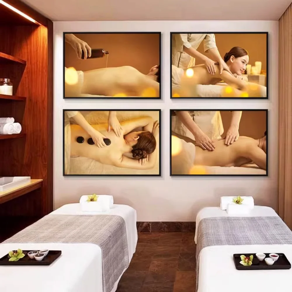 Southeast Asian Thai Massage Yoga Health Beauty Salon Posters Pictures Canvas Wall Art Home Decor Decorative Painting Spa Club