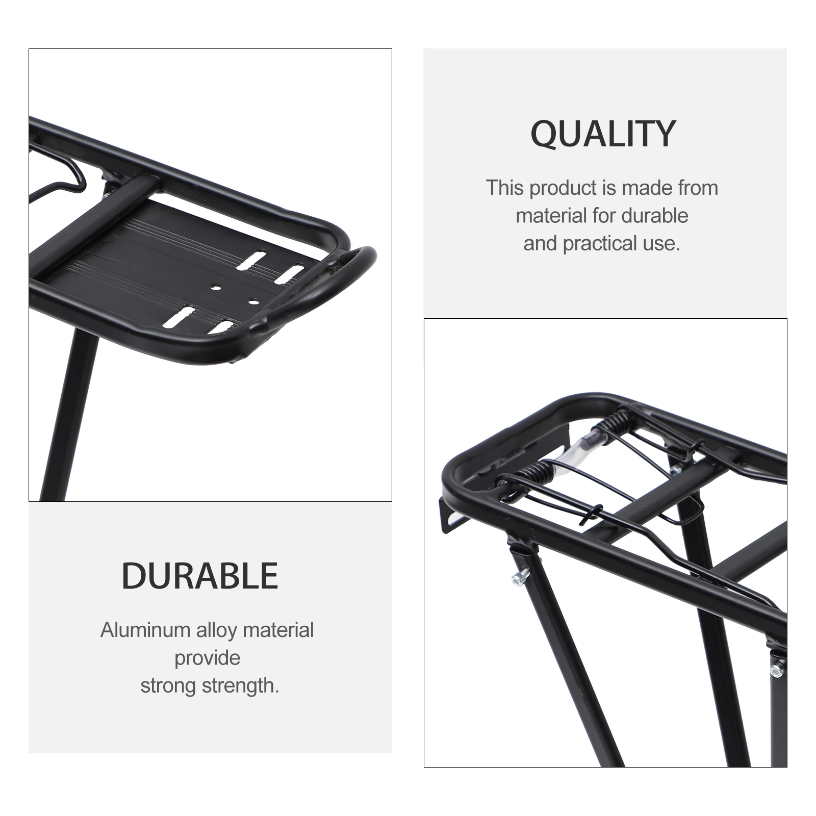 

Aluminum Alloy Luggage Carrier Bike Cargo Rear Rack With Side Protection Bars For Mountain Bicycle Travel Cycling