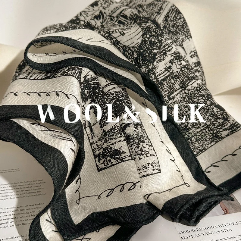 paris-street-scene-silk-wool-scarf-versatile-square-lightweight-luxury-camere-wrap-for-women-autumn-winter-oulder-awl