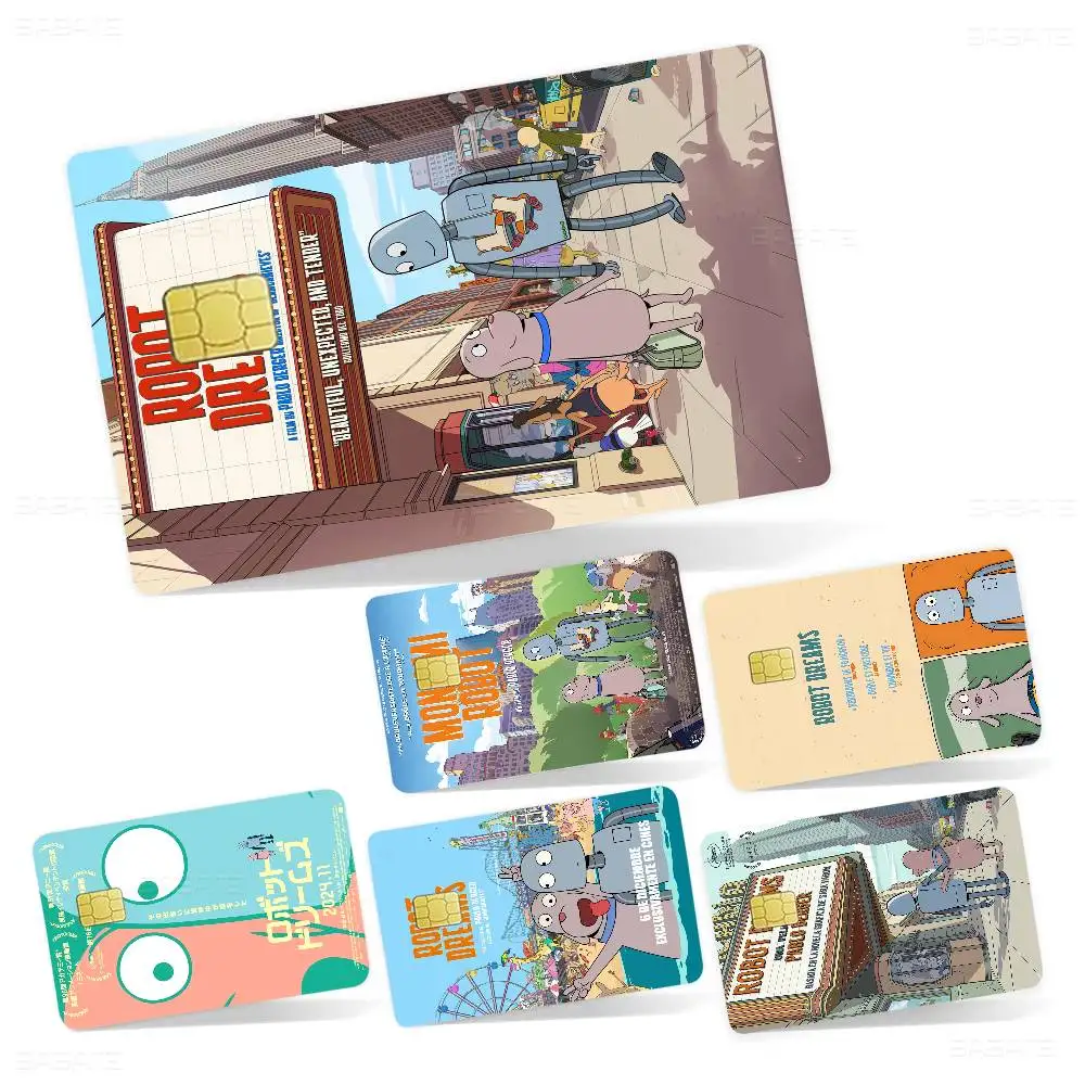 Anime R-Robot D-Dreams Anime Front Cover Film Sticker Skin for Credit Debit Card Small Large Chip