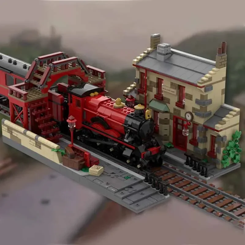 Bloc de construction Moc City Street View, Station de maison, modèle technologique, brique, assemblage à monter soi-même, jouet modulaire pour cadeaux de vacances