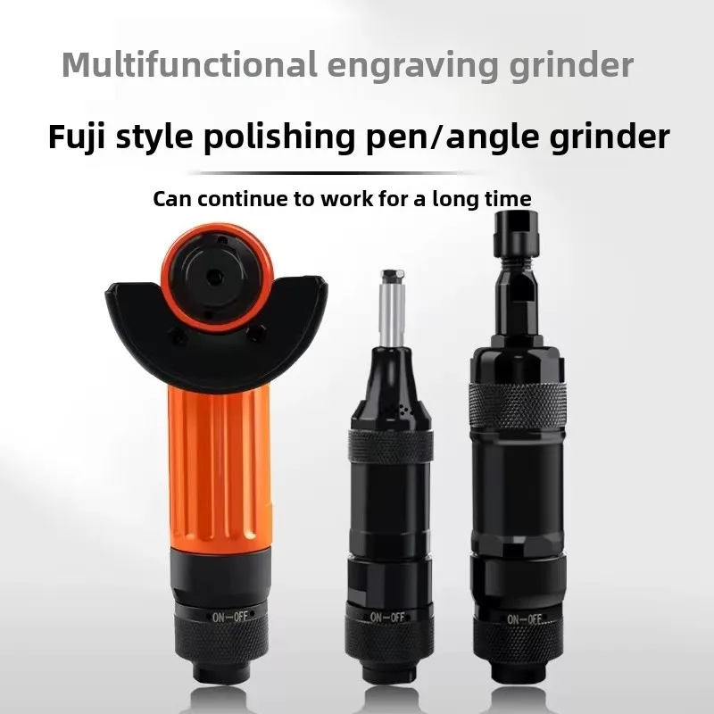 Fuji Style Industrial-Grade Pneumatic Engraving and Grinding Machine 2inch Angle Grinder Straight Grinder Air-Powered Engraving and Grinding Machine 3mm 6mm