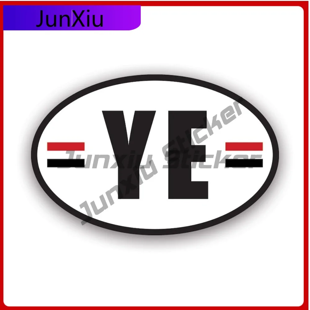 

Yemen Oval Sticker Fade Resistant Sun Resistant Racing For Bumper Truck Laptop Easy To Remove No Residue Decal Sport Anime Style