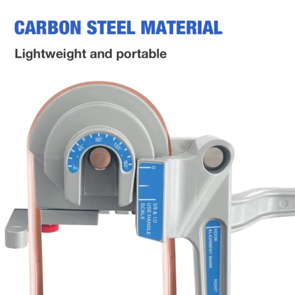 3-In-1 Pipe Bender 0-180° Bending Range Bending Corner 0 Hand Tool Manual Handle Soft Bronze Copper Pipe Bending Tool HVAC