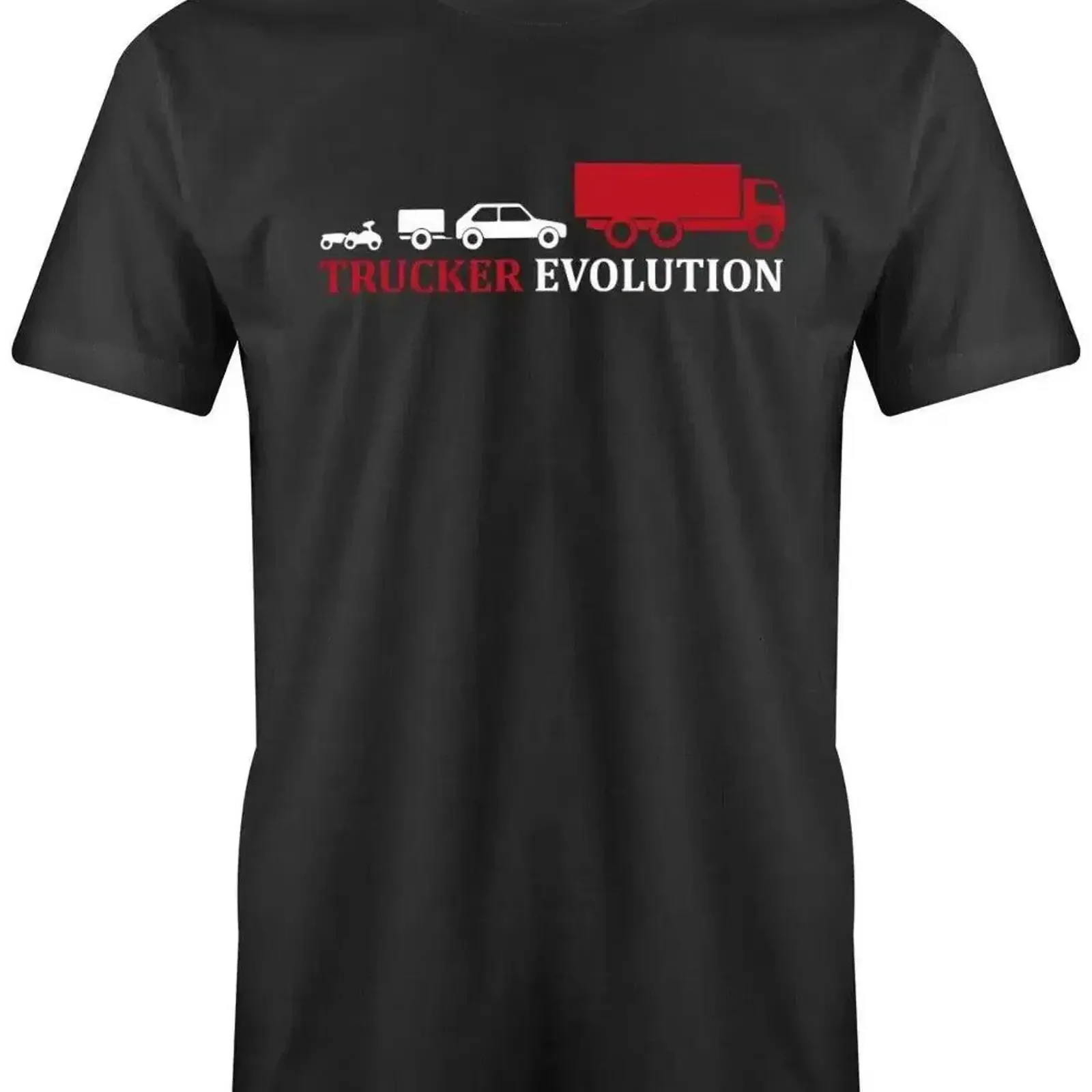 Trucker Evolution LKW Herren T Shirt vintage Washed fashion Comfortable homme Stretched Versatile Top For Everyday Wear