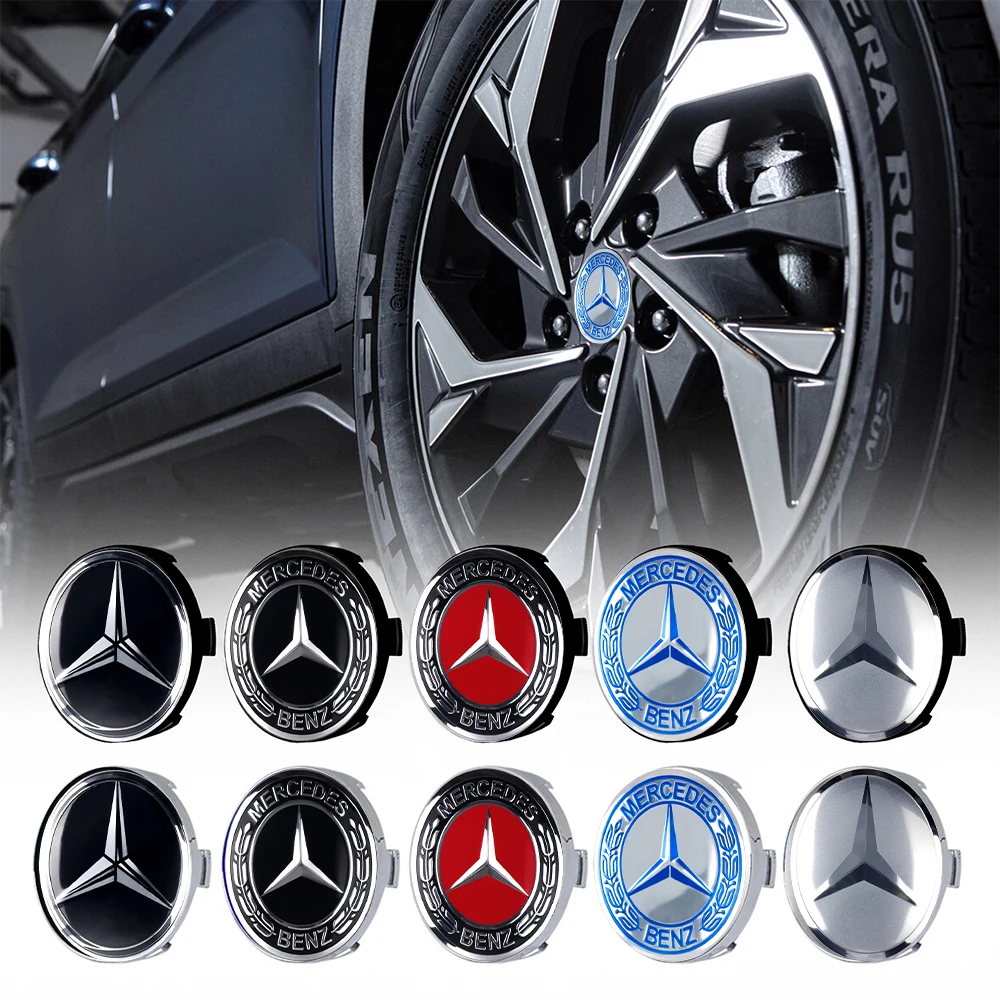 4Pcs Car Wheel Hub Caps Emblem Badge Sticker For Mercedes benz A C E S Class AMG CLA CLS GLK GLA W212 W213 W204 W205 W169 Fortwo