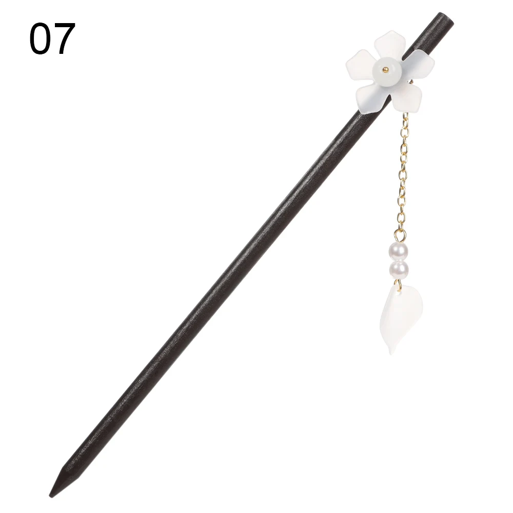 

Fashion Handmade Ebony Tassel Flowers Hair Accessories Chopstick Hair Sticks Hairpin Hair Styling Tools