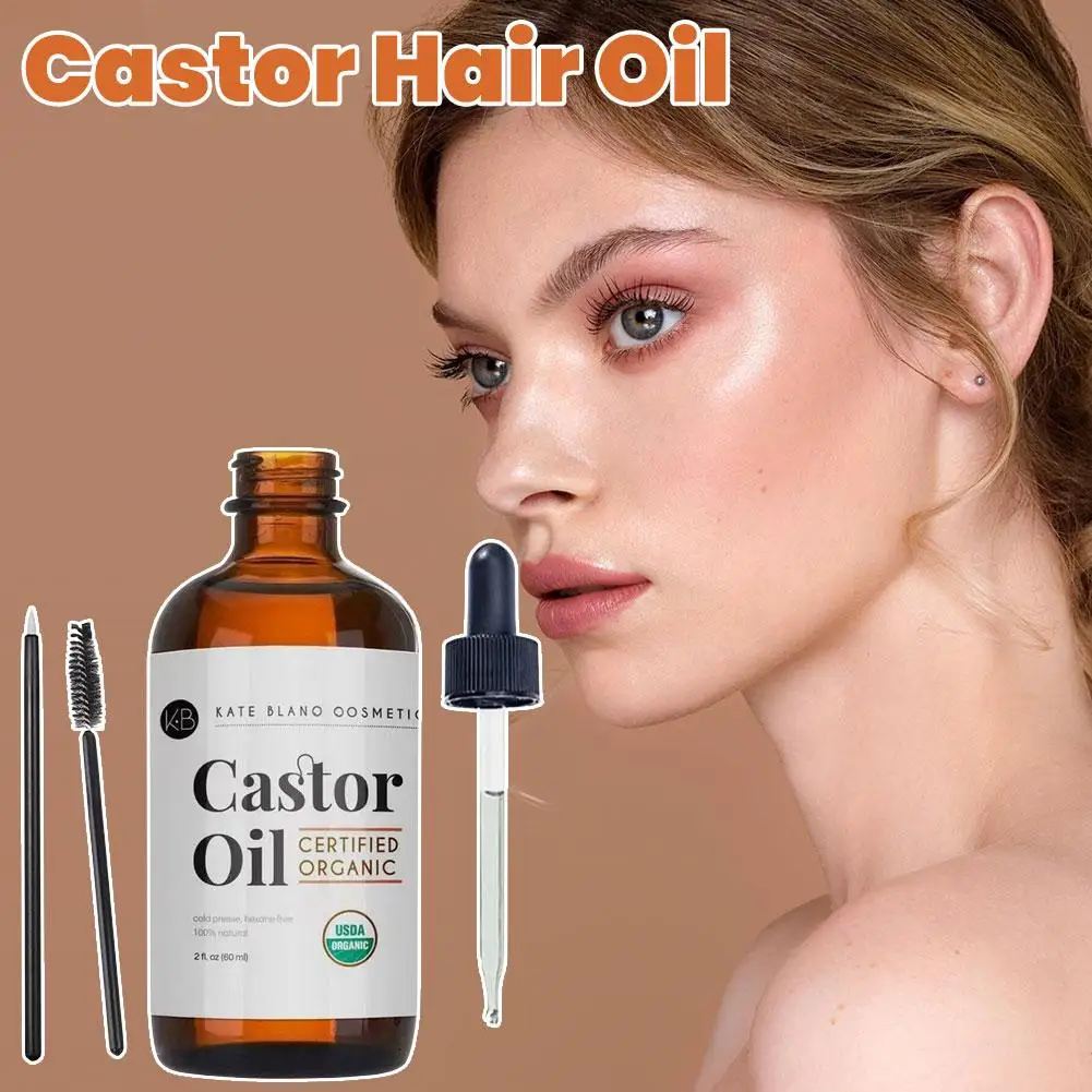 60ml óleo de cabelo de rícino essência cílios sobrancelhas realçador alongamento mais grosso cílios elevador tratamento cuidados com os olhos