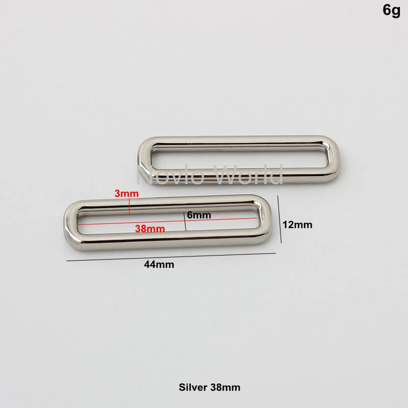 10-50pcs 3.0mm line 12*38mm 12*45mm alloy die casting long square buckle for 2021 new designer suitcase luggage connector buckle