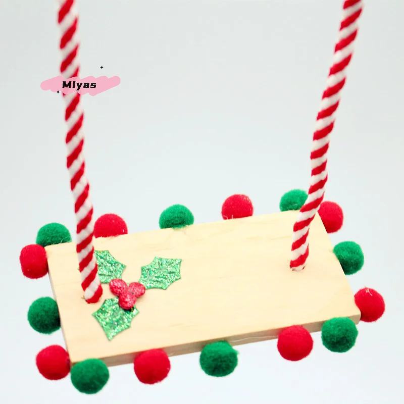 Miniatur-Weihnachtsbücherregal mit schwingender Elfenpuppe für Puppenhausdekorationen, Szene-Requisiten, Heimzubehör zum Sammeln