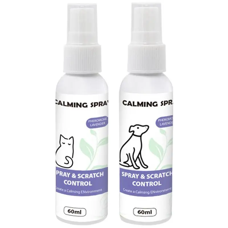 Cats Pheromone Spray 2.02 Oz Pet Mood Calm Solution Anti-stress Pheromone Spray For Pet Emotion Relief Kitten Calm Agent