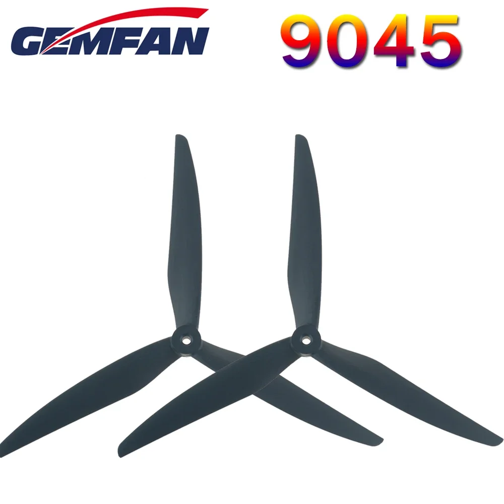 2Pairs(2CW+2CCW) Gemfan Cinelifter 9045 9X4.5X3 3-Blade Glass Fiber Nylon Propeller for 9\