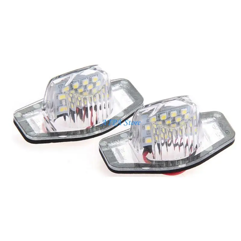 

U13C 2Pcs Car LED Number License Plate Lights 6500K Plate Light Automobile Rear Tail Light Assembly Lamp 6500K
