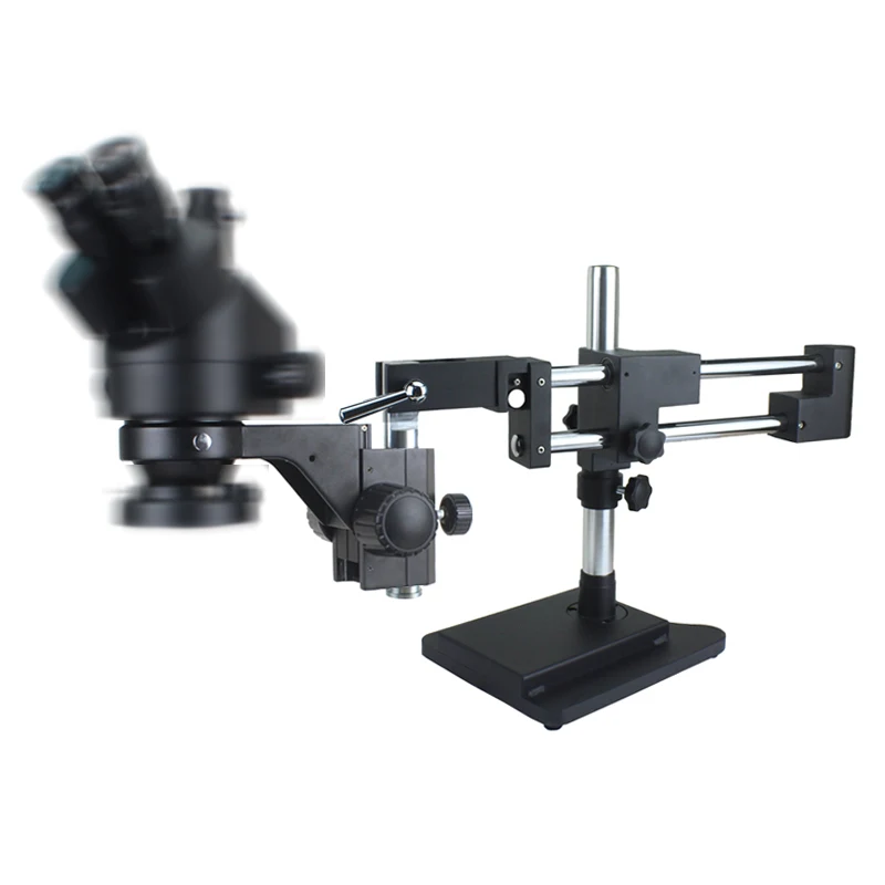 Universal Double Boom Lab Industrial Zoom Trinocular Stereo Microscope Stand Holder Bracket Arm 76mm Microscopio Accessories