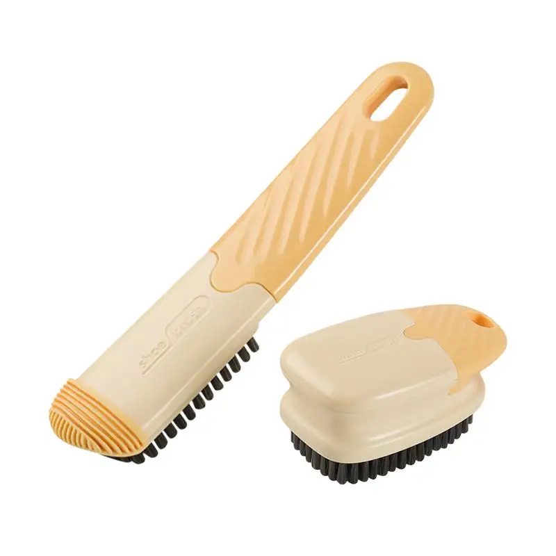 Shoe Brush Multifunctional Long Handle Shoe Brush Cleaner 2x Sneaker Brush Long Handle Shoe Cleaning Brush For Clothes Shoes