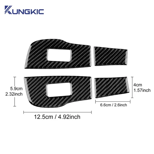 Imagen 2 del producto Fibra de carbono suave Real para Mazda 3 BP Axela 2019 2020 2021 2022 2023 2024 2025 pegatina de Panel de marco de elevación de ventana de puerta trasera de coche