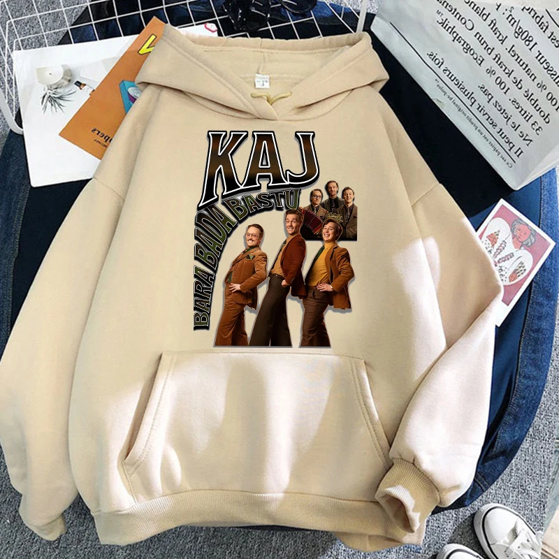 Y2K Kaz Bara Bada Bastu Suécia Eurovision 2025 Padrão Hoodies Moletom Casual Solto Pulôveres Unissex Criativo Estetica Fãs Tops #1