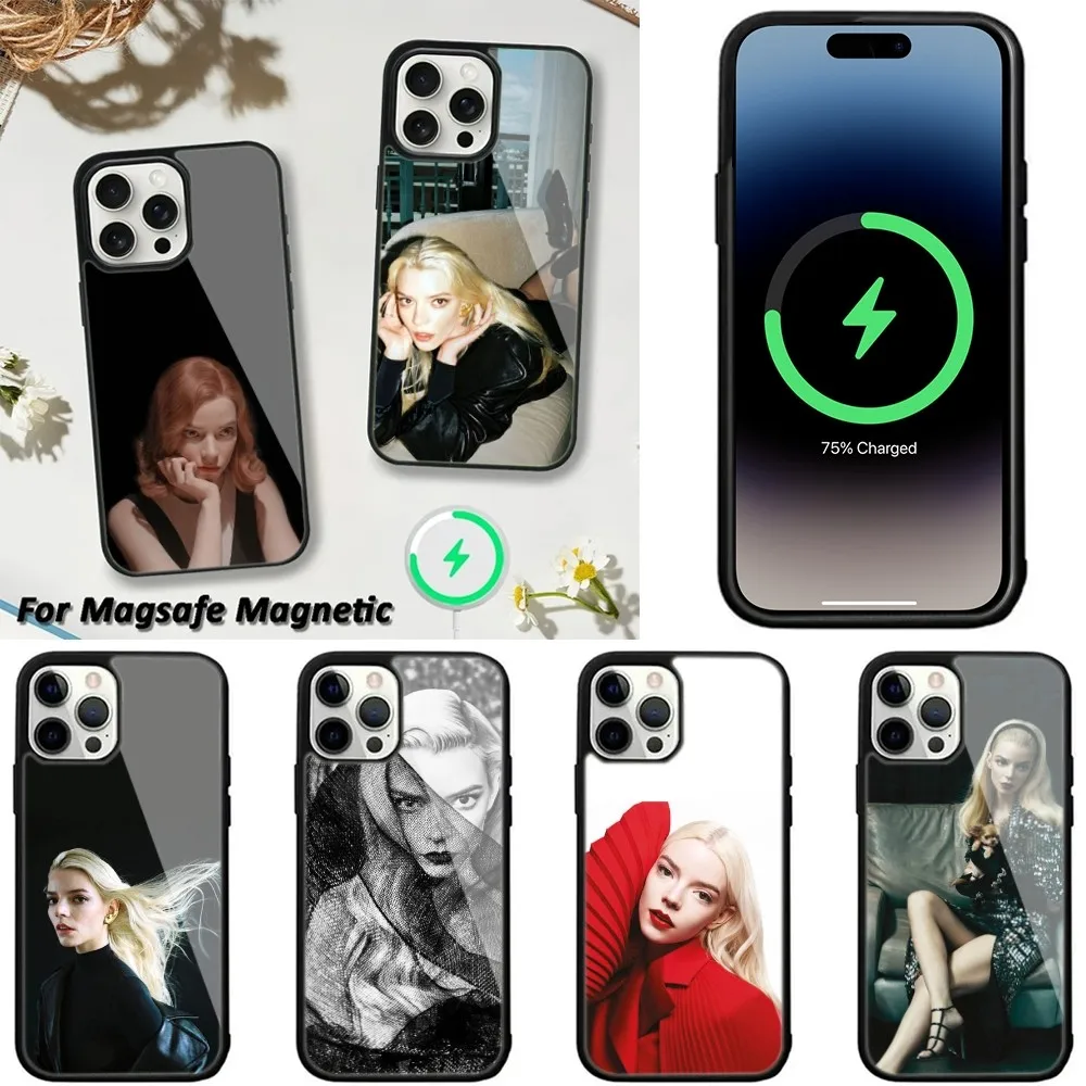 A-Anya Taylor-Joy Phone Case For iPhone 16,15,14,13,12,11,Plus,Pro,Max,Mini Magsafe Magnetic Wireless Charging