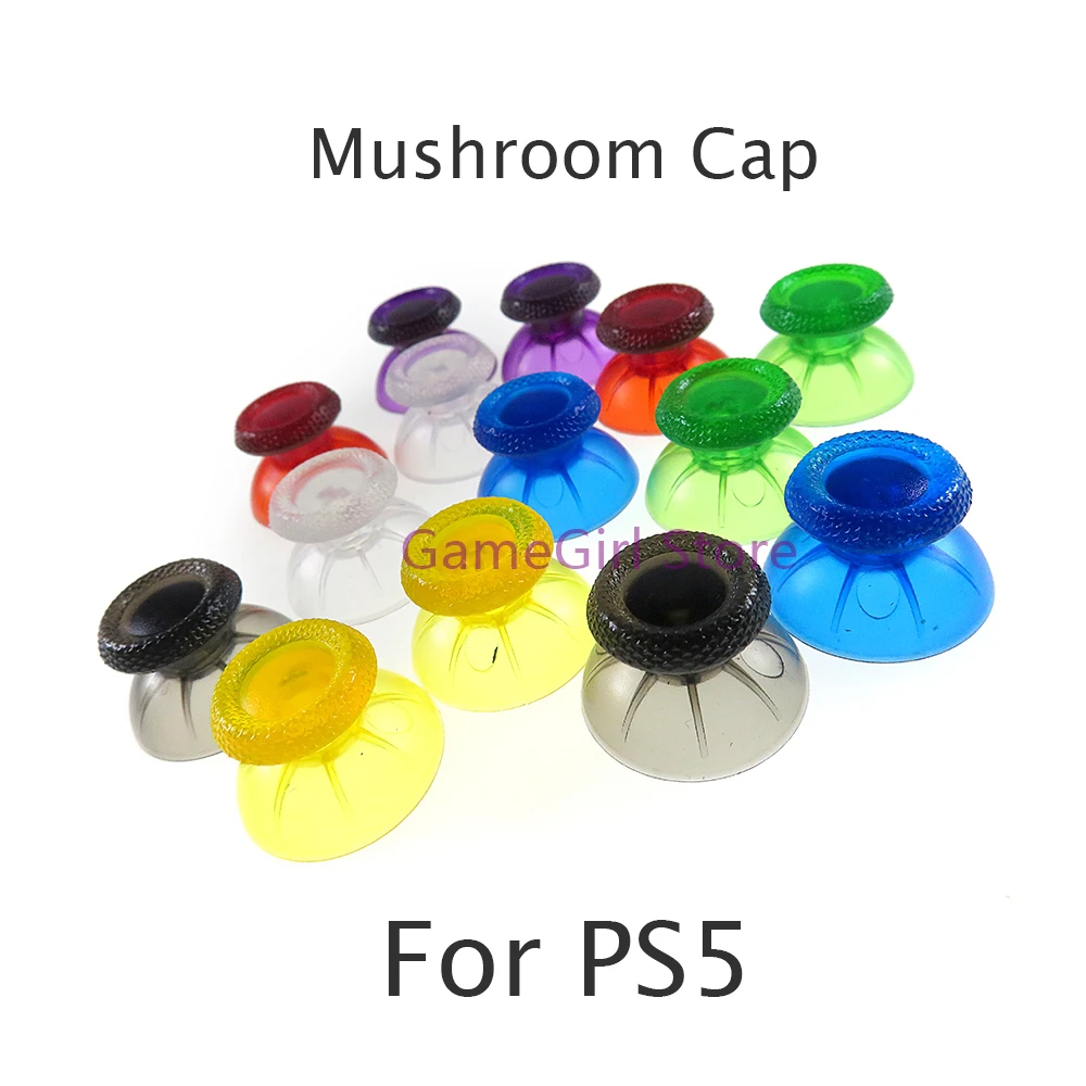 200pcs Replacement Clear Transparent 3D Joystick Analog Thumbsticks Mushroom Cap for PlayStation 5 PS5 Controller