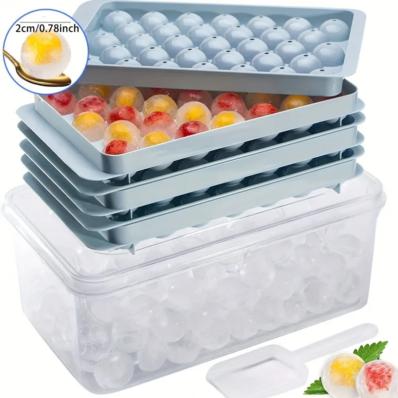 1 Set Ice Puck Mold Set, Food Grade Plastic, Makes 99 Ice Pucks at a Time, Ice Cube Tool for Family Gatherings and Summer Days