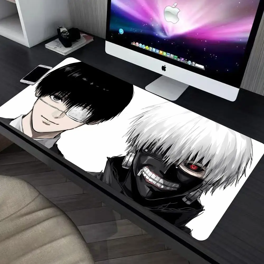 

Mouse Pad Tokyo G-houl Ken Kaneki large keyboard mouse desk pad non-slip rubber gaming mouse pad laptop mouse carpet