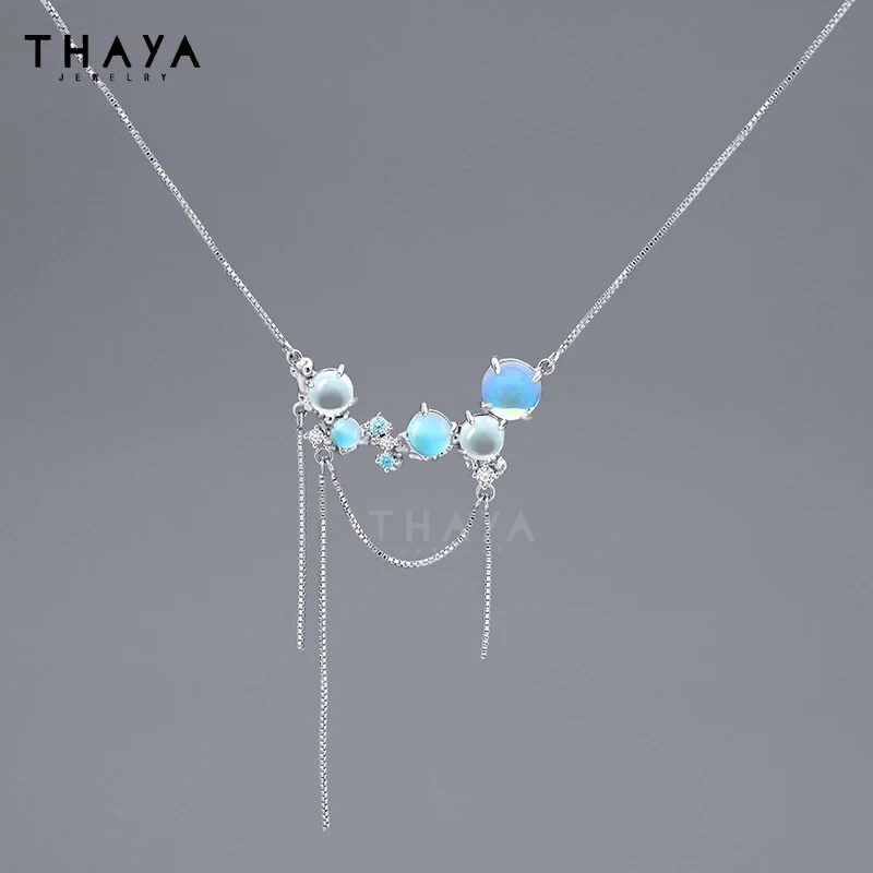 

Thaya Elegant Tassel Women Necklace Elegant Girls Choker Female Pendant Crystal Necklace Aniversary Party Jewelry Birthday Gifts