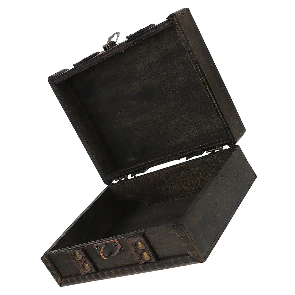 

Wooden Storage Vintage Lockable Jewelry ganizer Light Brown Desktop Accessories Retro Keepsake Cute Storage Necklace ganizer